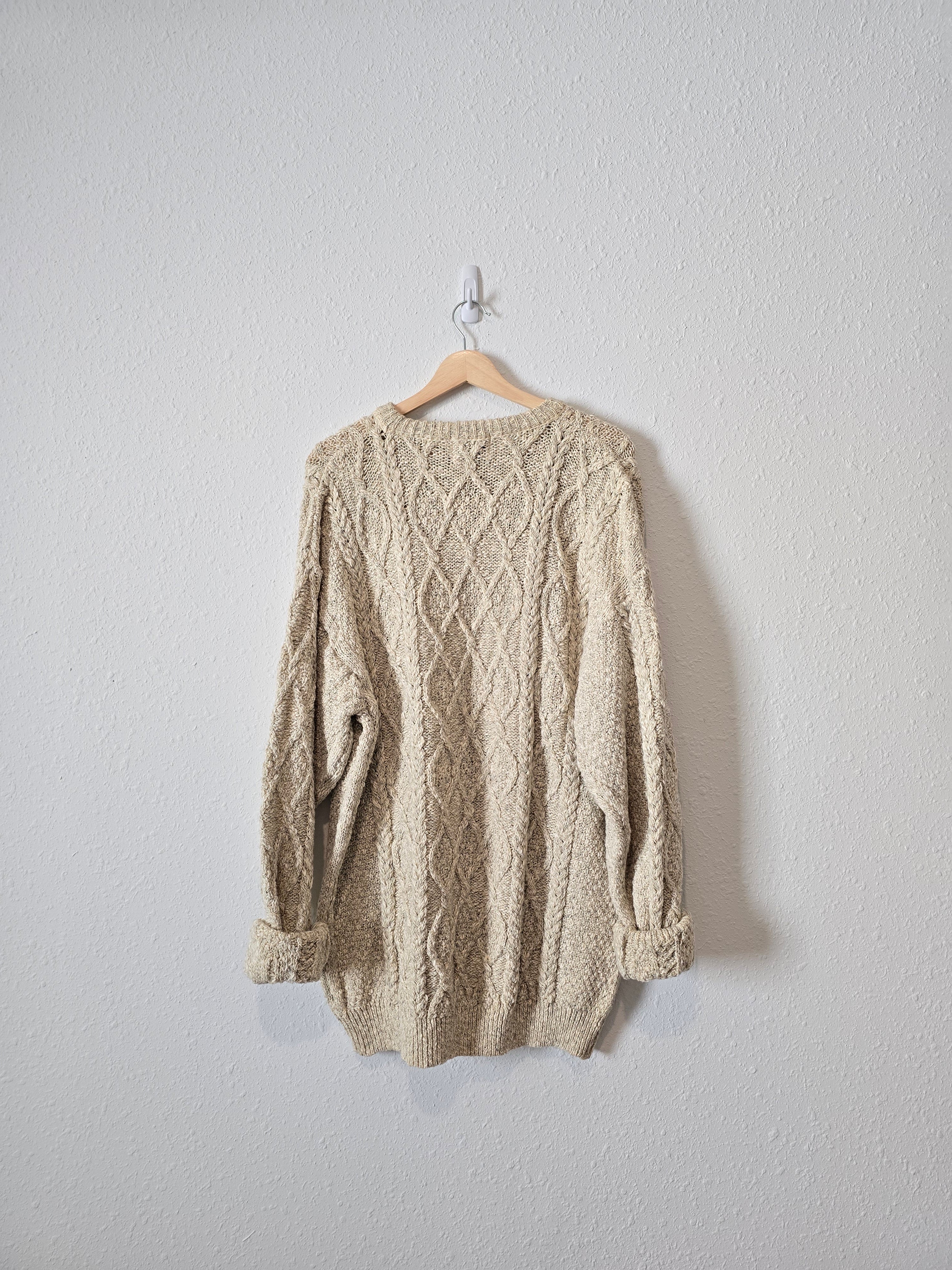 Vintage Cable Knit Sweater (XL)