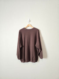 Aerie Brown Waffle Sweatshirt (M)