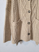 NEW Oversized Cable Knit Cardigan (L)