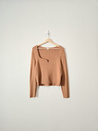 Abercrombie Brown Knit Top (XL)