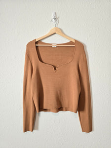 Abercrombie Brown Knit Top (XL)