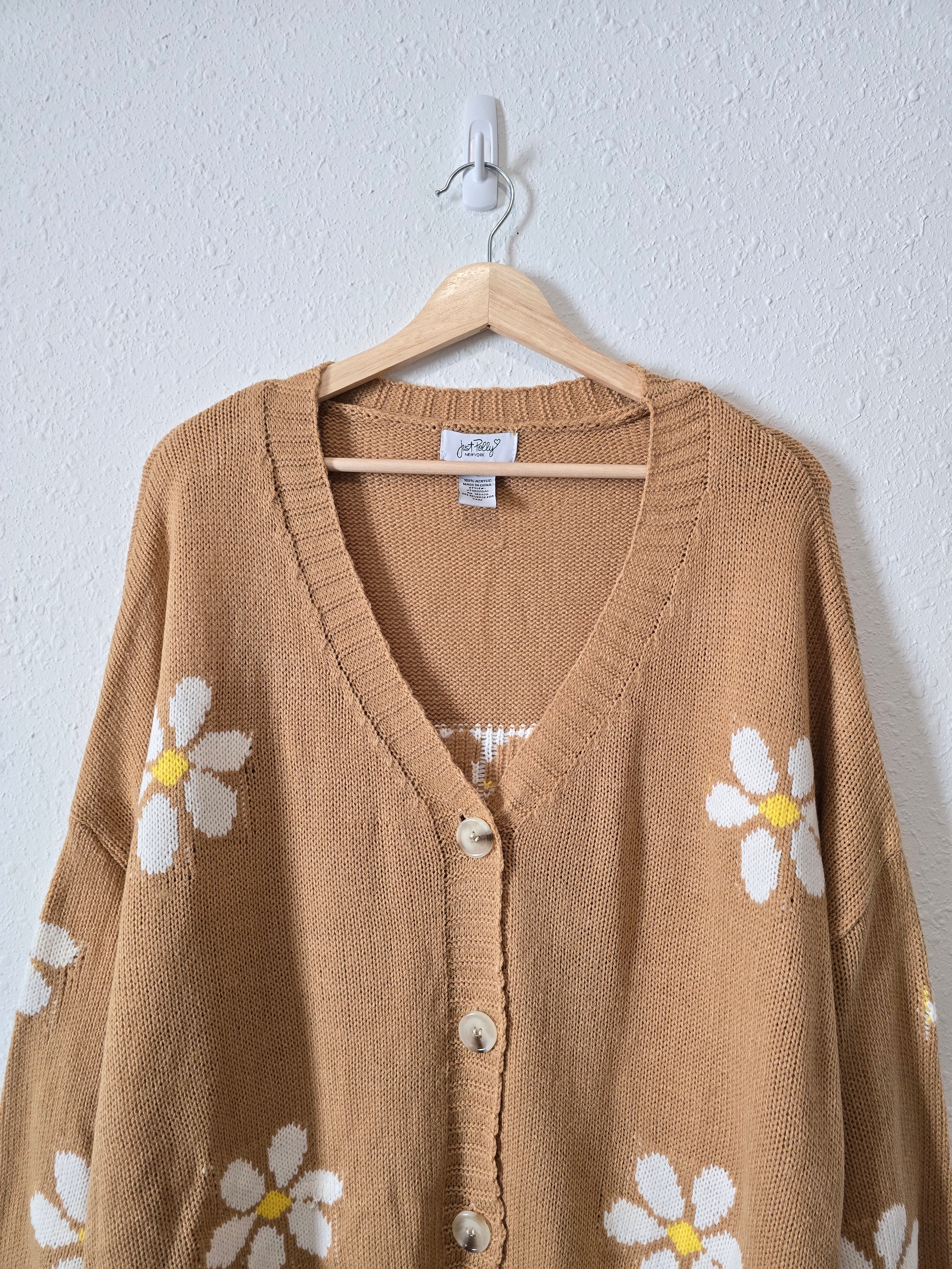 Floral Button Up Sweater (L)