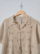 Vintage Floral Embroidered Sweater (L)