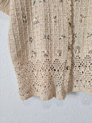 Vintage Floral Embroidered Sweater (L)