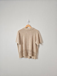 Vintage Floral Embroidered Sweater (L)