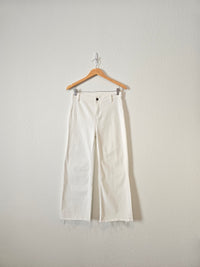 Sadie & Sage White Wide Leg Jeans (S)