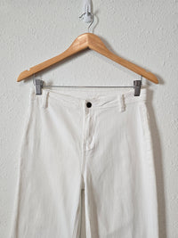 Sadie & Sage White Wide Leg Jeans (S)