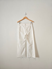 Sadie & Sage White Wide Leg Jeans (S)