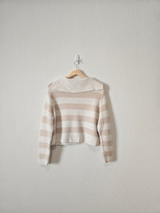 Striped Collared Sweater (S)