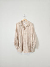 Load image into Gallery viewer, Cotton Gingham Henley Top (XL)
