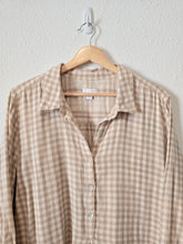 Load image into Gallery viewer, Cotton Gingham Henley Top (XL)
