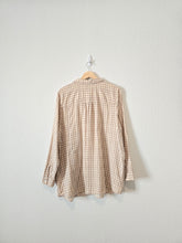 Load image into Gallery viewer, Cotton Gingham Henley Top (XL)
