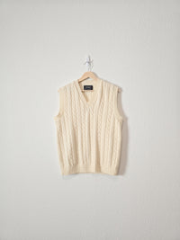 Vintage Cable Knit Sweater Vest (L)