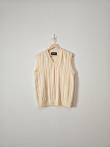 Vintage Cable Knit Sweater Vest (L)