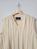 Vintage Cable Knit Sweater Vest (L)