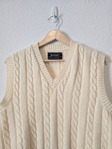 Vintage Cable Knit Sweater Vest (L)