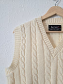 Vintage Cable Knit Sweater Vest (L)