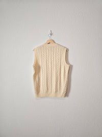 Vintage Cable Knit Sweater Vest (L)