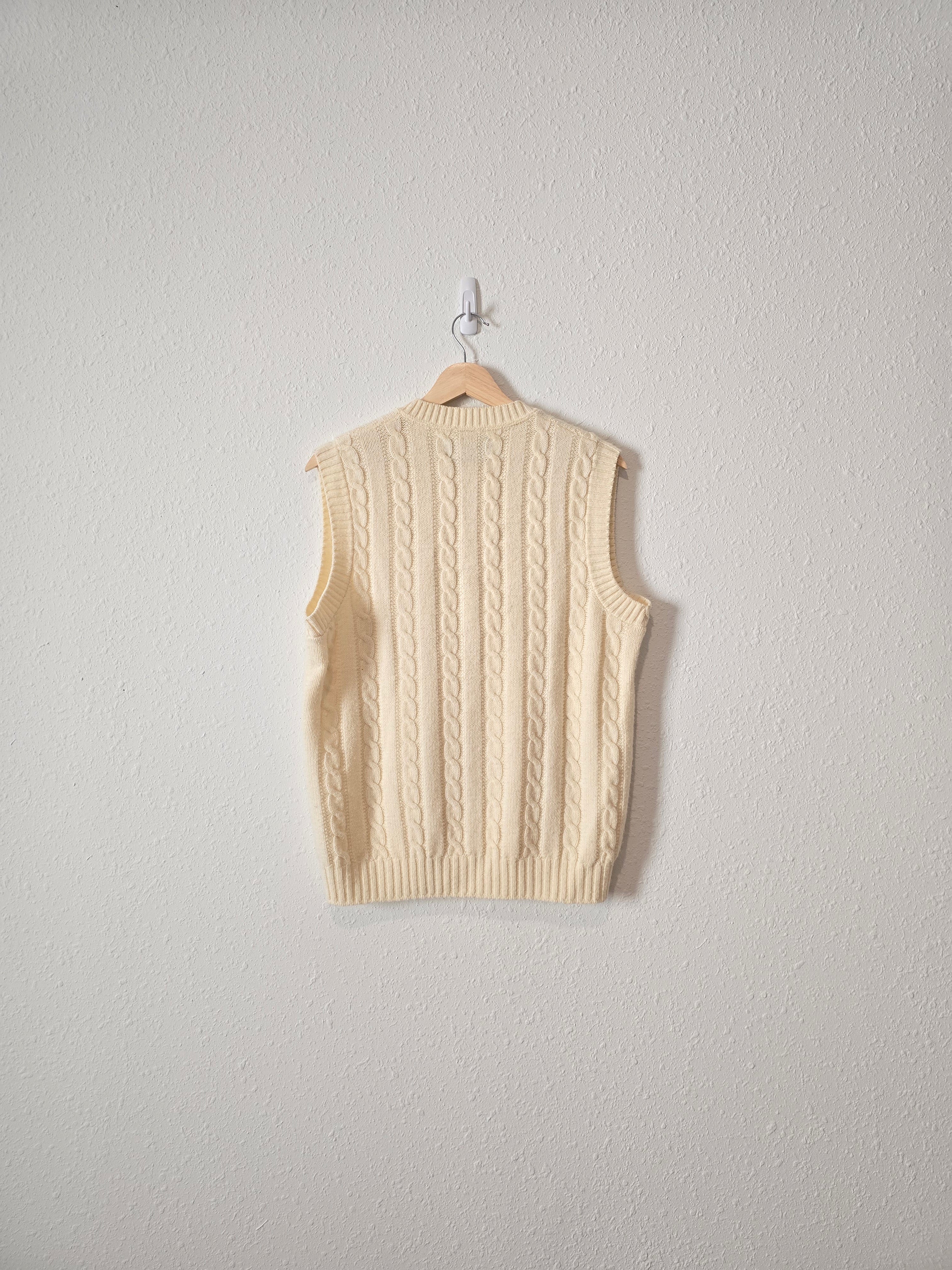 Vintage Cable Knit Sweater Vest (L)