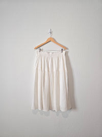 White Tiered Midi Skirt (XL)