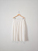 White Tiered Midi Skirt (XL)