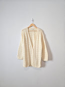 Vintage Crochet Knit Cardigan (M)