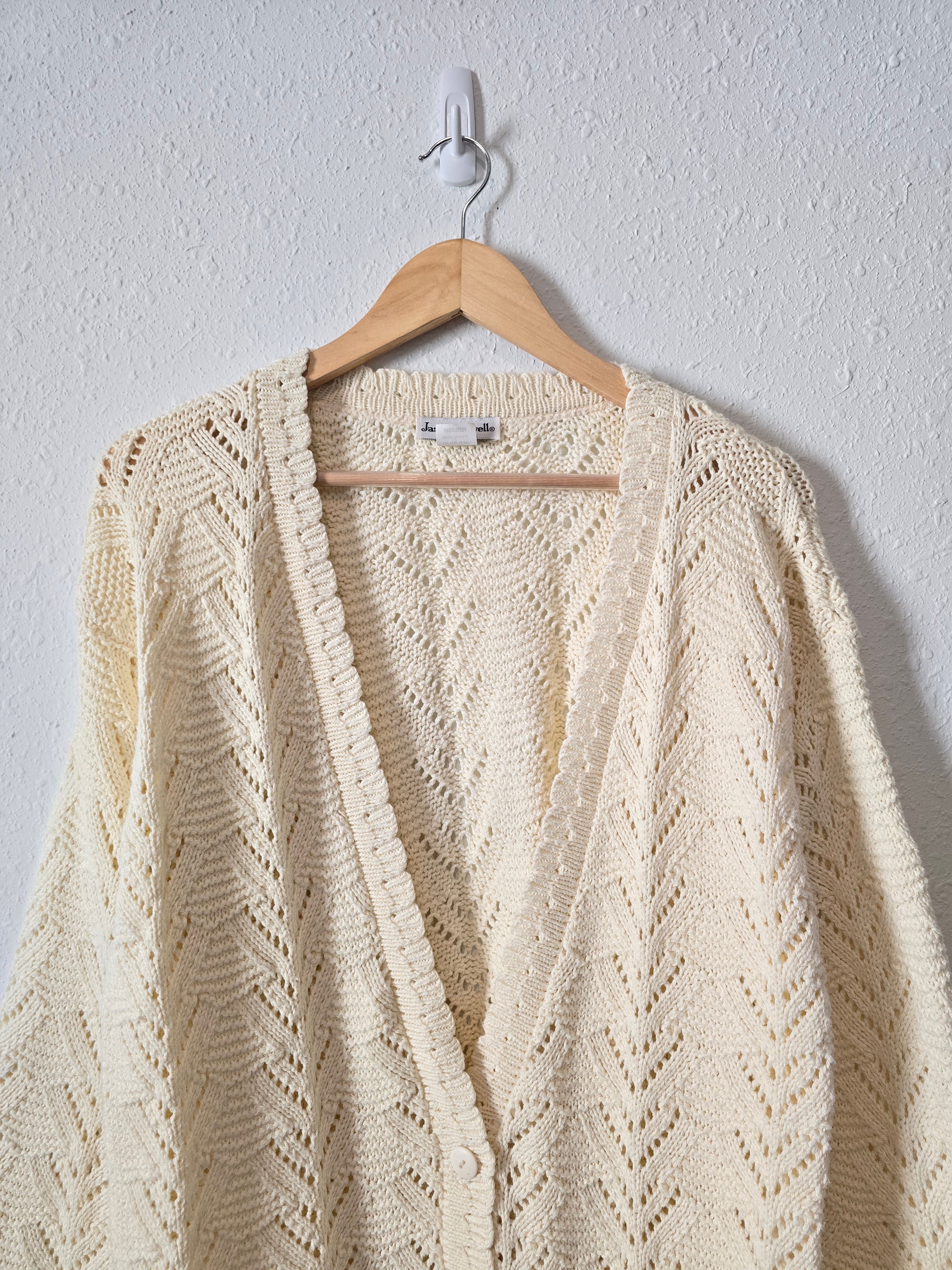 Vintage Crochet Knit Cardigan (M)