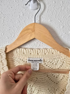 Vintage Crochet Knit Cardigan (M)