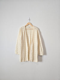 Vintage Crochet Knit Cardigan (M)