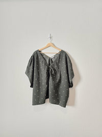Madewell Forest Green Floral Top (24W)
