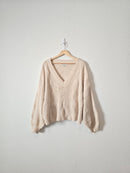 Cream Puff Sleeve Sweater (L)