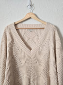 Cream Puff Sleeve Sweater (L)