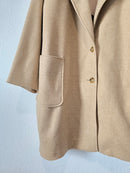 Tan Oversized Button Up Coat (3X)