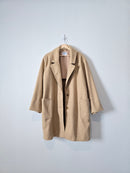 Tan Oversized Button Up Coat (3X)