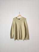 Vintage Green 100% Cashmere Sweater (L)