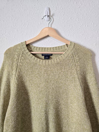 Vintage Green 100% Cashmere Sweater (L)