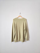 Vintage Green 100% Cashmere Sweater (L)