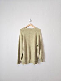 Vintage Green 100% Cashmere Sweater (L)