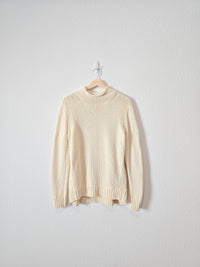 J.Crew Mockneck Cotton Sweater (L)