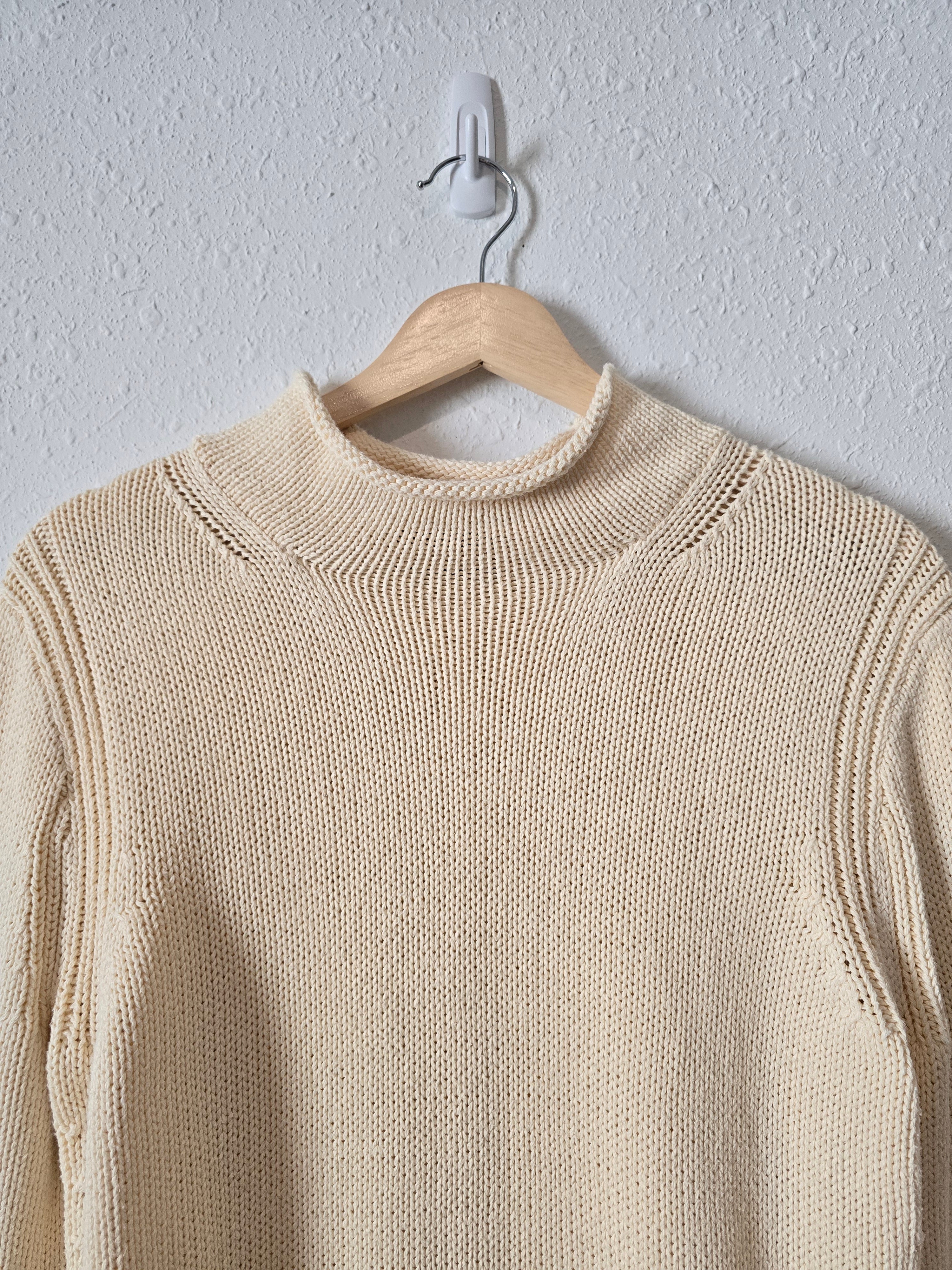 J.Crew Mockneck Cotton Sweater (L)