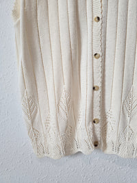 Vintage Button Up Sweater Vest (XL-2X)