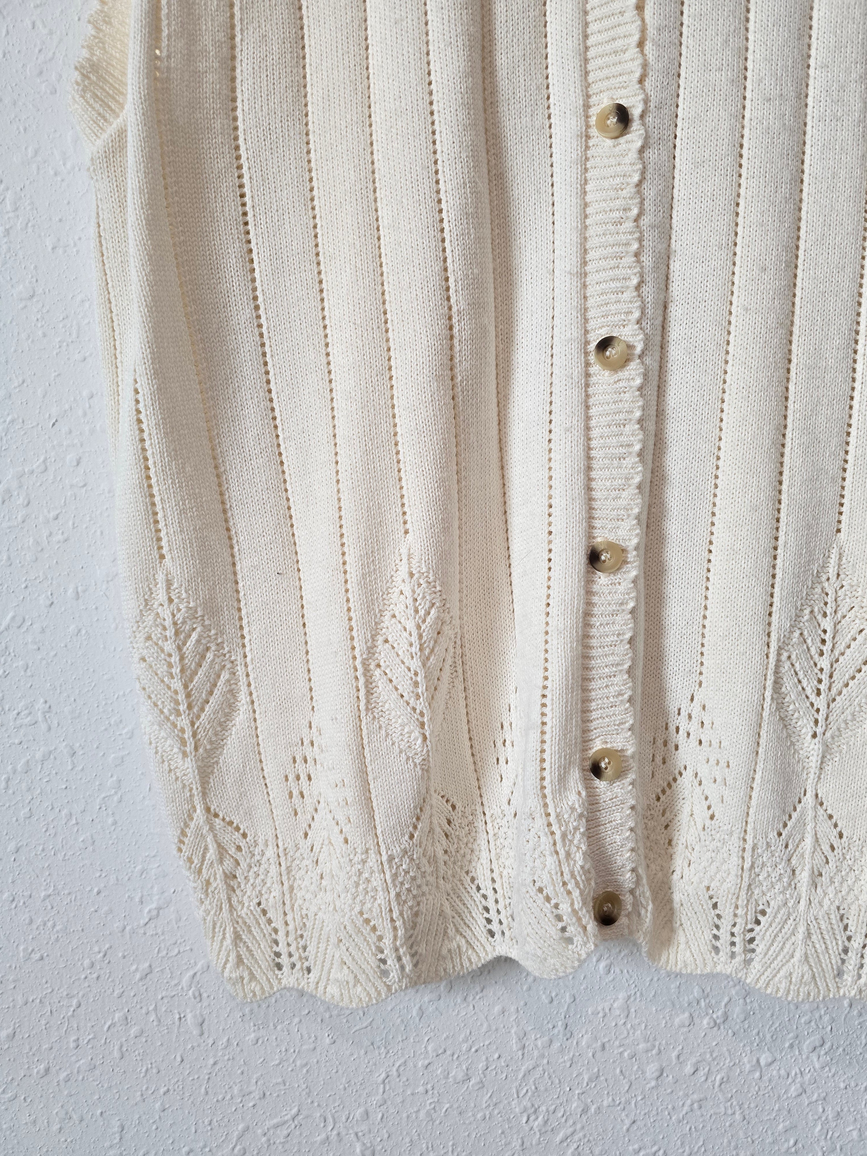 Vintage Button Up Sweater Vest (XL-2X)