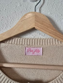 Pink Lily Striped Henley Sweater (2X)