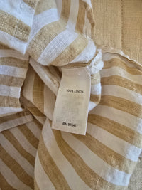 Neutral Striped Linen Button Up (S)