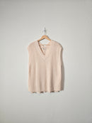 Cream Oversized Sweater Vest (M/L)