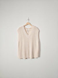 Cream Oversized Sweater Vest (M/L)