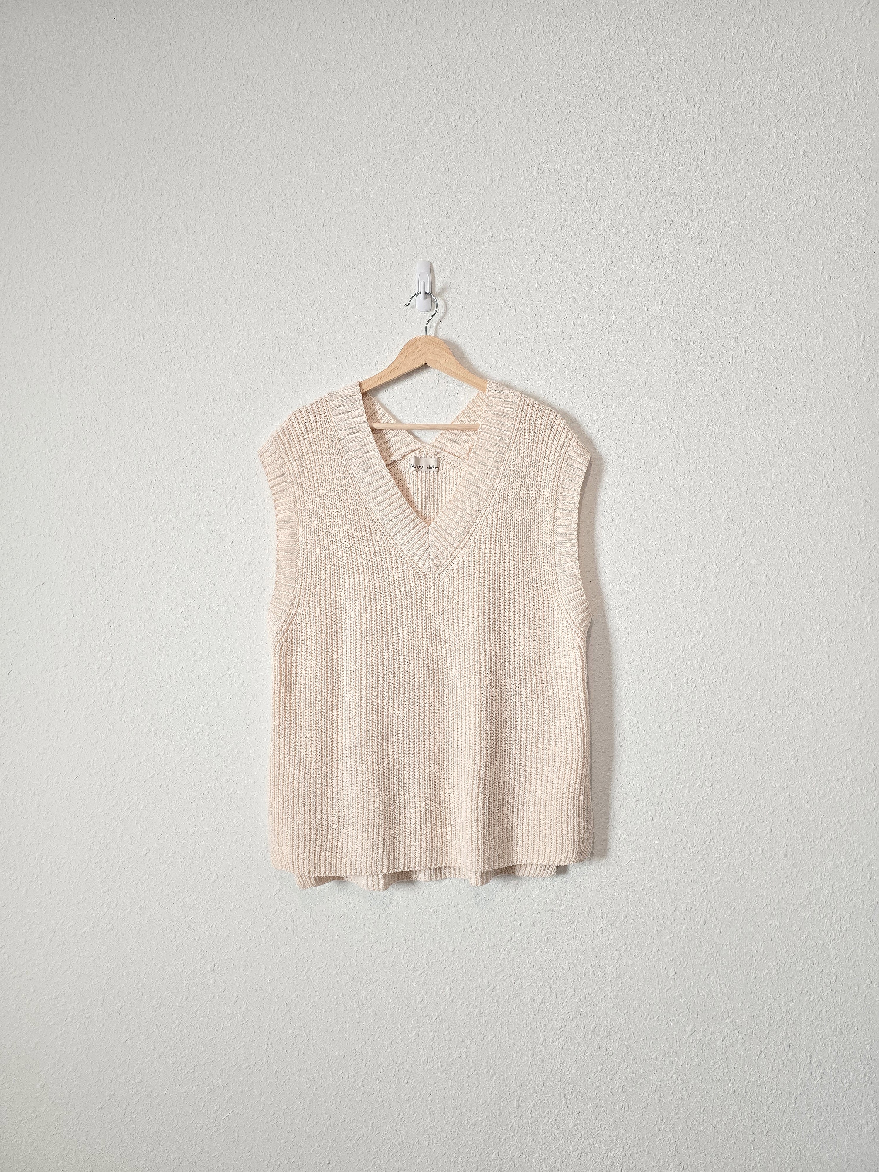 Cream Oversized Sweater Vest (M/L)