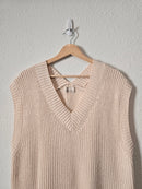 Cream Oversized Sweater Vest (M/L)