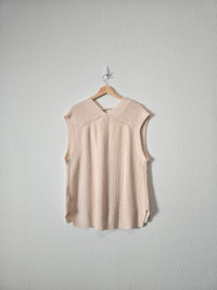 Cream Oversized Sweater Vest (M/L)