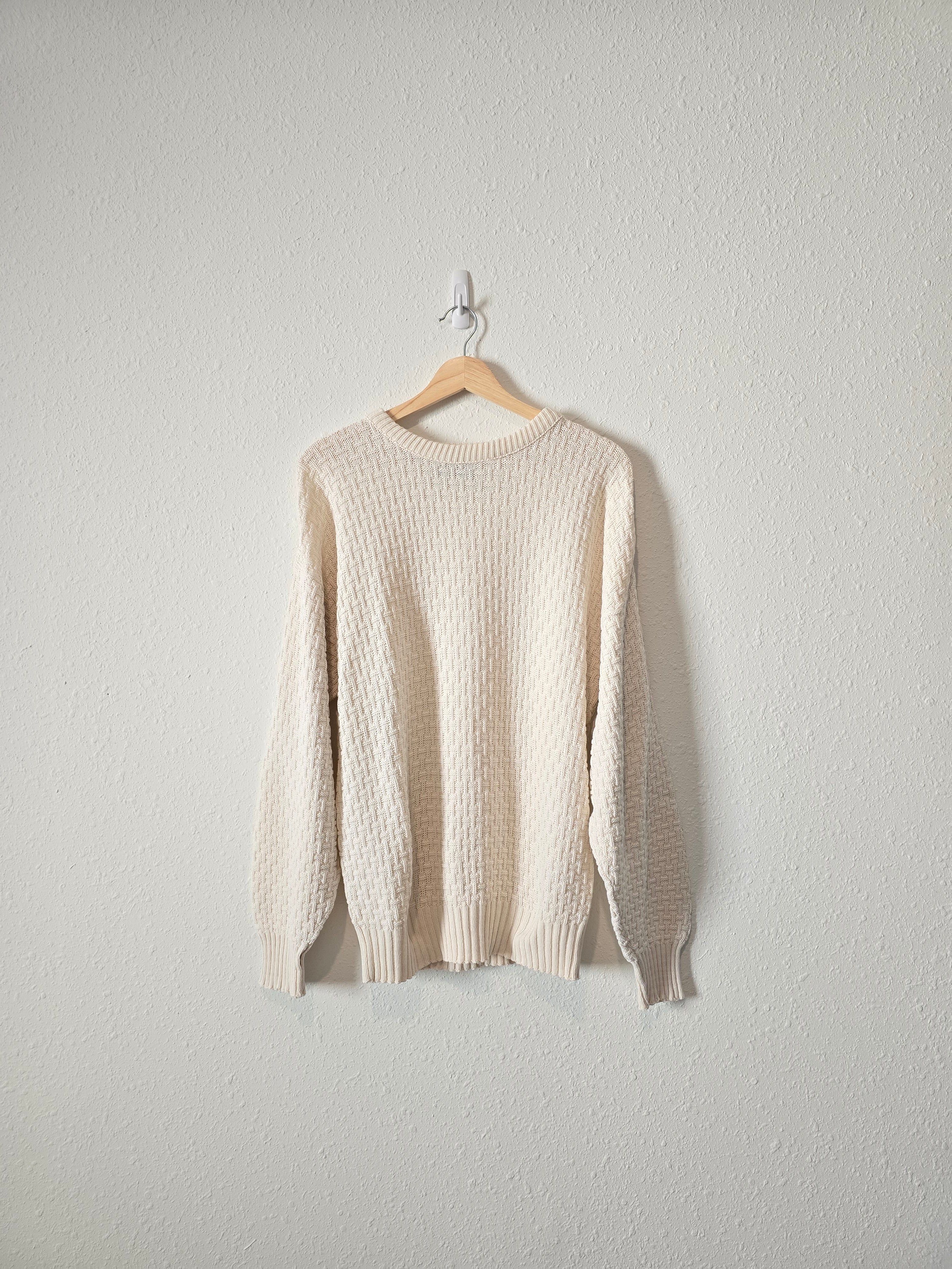 Vintage Textured Cotton Sweater (M)